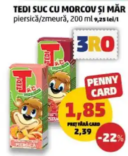 Penny TEDI SUC CU MORCOV ȘI MĂR Ofertă
