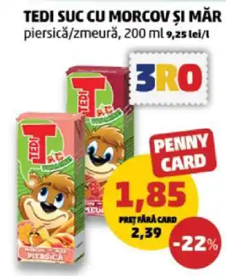 Penny TEDI SUC CU MORCOV ȘI MĂR Ofertă
