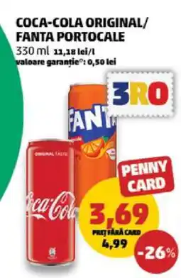Penny COCA-COLA original/FANTA portocale Ofertă