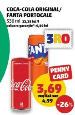 Penny COCA-COLA original/FANTA portocale Ofertă