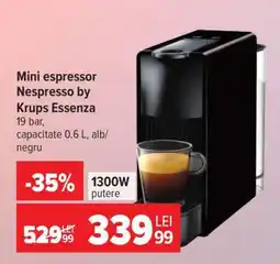 Carrefour Mini espressor Nespresso by Krups Essenza Ofertă