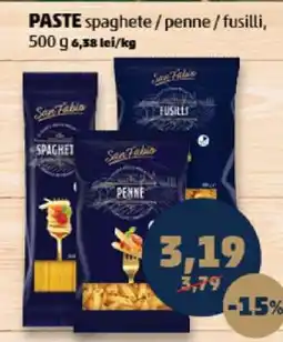 Penny PASTE spaghete / penne / fusilli Ofertă