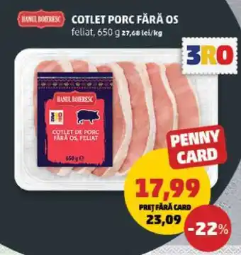 Penny Cotlet Porc Fără Os Ofertă