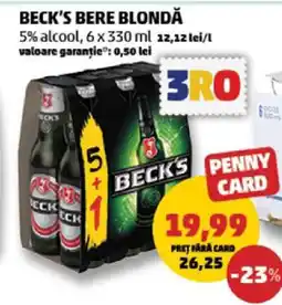 Penny BECK‘S Bere blondă Ofertă