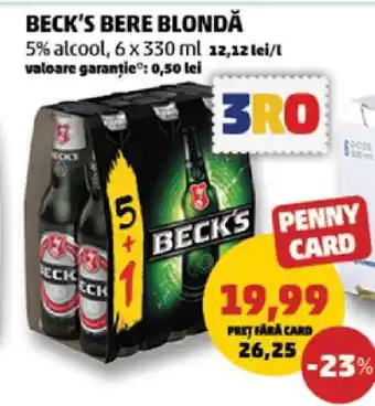 Penny BECK‘S Bere blondă Ofertă