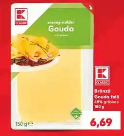 Kaufland Brânză Gouda felii Ofertă