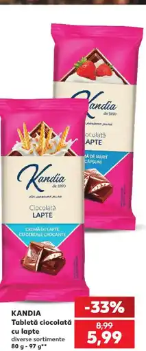 Kaufland KANDIA Tabletă ciocolată cu lapte Ofertă