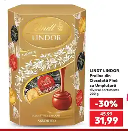 Kaufland LINDT LINDOR Praline din Ciocolată Fină cu Umplutură Ofertă