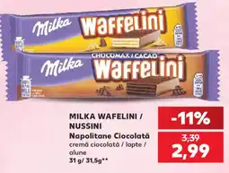 Kaufland MILKA WAFELINI / NUSSINI Napolitane Ciocolată Ofertă