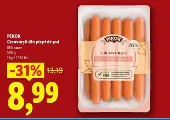 PIKOK Crenvursti din piept de pui