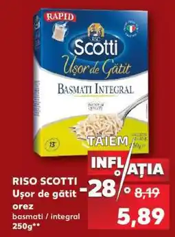 Kaufland RISO SCOTTI Ușor de gătit orez basmati integral 250g Ofertă
