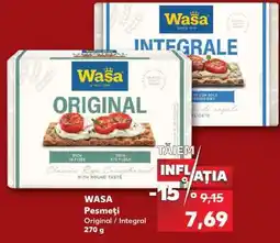 Kaufland WASA Pesmeți Original / Integral 270 g Ofertă