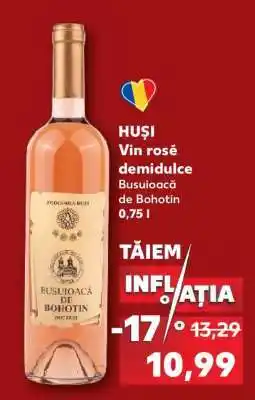 Kaufland HUȘI Vin rosé demidulce Ofertă