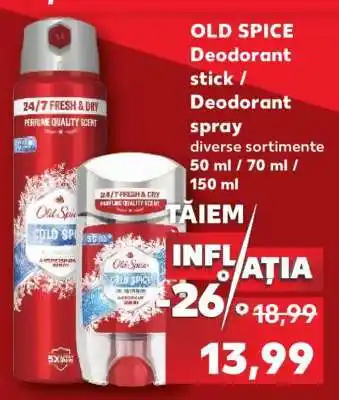 Kaufland OLD SPICE Deodorant stick / Deodorant spray Ofertă
