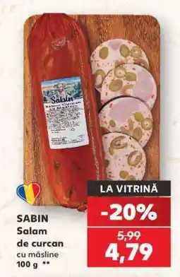 Kaufland SABIN Salam de curcan cu măsline 100 g Ofertă
