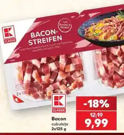 Kaufland Bacon cubulețe 2x125 g Ofertă