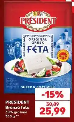 Kaufland PRESIDENT Brânză feta Ofertă