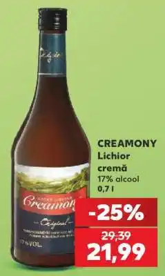 Kaufland CREAMONY Lichior cremă Ofertă