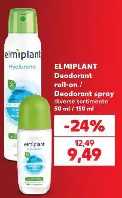 Kaufland ELMIPLANT Deodorant roll-on / Deodorant spray Ofertă
