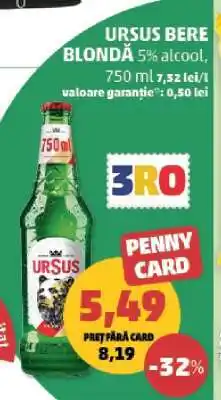 Penny URSUS Bere blondă Ofertă