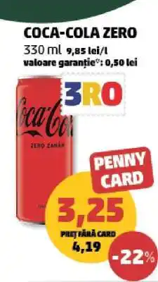 Penny Coca-Cola zero Ofertă