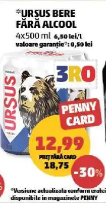 Penny URSUS Bere fără alcool Ofertă