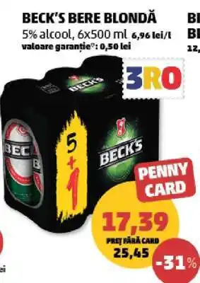 Penny BECK‘S Bere blondă Ofertă