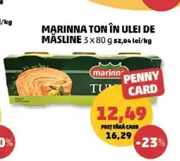 Penny MARINNA TON ÎN ULEI DE MĂSLINE 3 x 80 g Ofertă