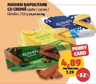 Penny ROSHEN Napolitane cu cremă Ofertă