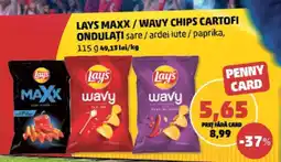 Penny Lays Maxx / Wavy Chips Cartofi Ondulați Ofertă
