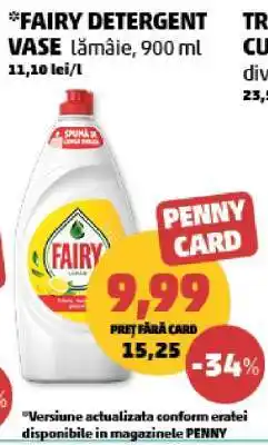 Penny FAIRY DETERGENT VASE Lămâie, 900 ml Ofertă
