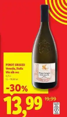 Lidl PINOT GRIGIO Veneția, Italia Vin alb sec Ofertă