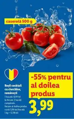 Lidl Roșii cocktail cu ciorchine românești Ofertă