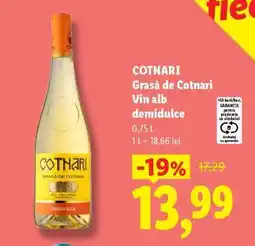 Lidl COTNARI Grasă de Cotnari Vin alb demidulce Ofertă