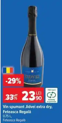 Carrefour Vin spumant Jidvei extra dry, Feteasca Regală Ofertă