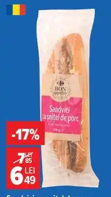 Carrefour Sandvici cu șnițel de porc Ofertă