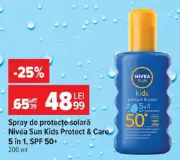 Carrefour Nivea Sun Kids Protect & Care 5 in 1, SPF 50+ Ofertă