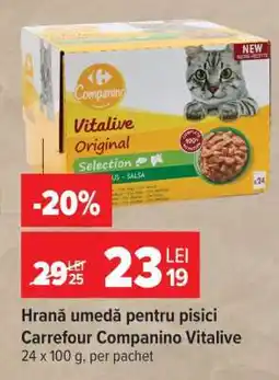 Carrefour Hrană umedă pentru pisici Carrefour Companino Vitalive Ofertă