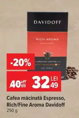 Carrefour Cafea măcinată Espresso, Rich/Fine Aroma Davidoff Ofertă