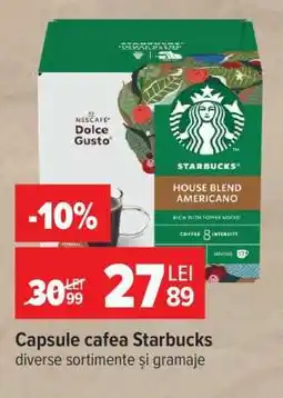 Carrefour Capsule cafea Starbucks Ofertă