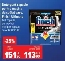 Carrefour Detergent capsule pentru mașina de spălat vase, Finish Ultimate Ofertă