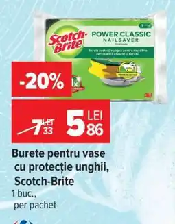 Carrefour Burete pentru vase cu protecție unghii, Scotch-Brite Ofertă