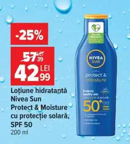 Carrefour Loțiune hidratantă Nivea Sun Protect & Moisture cu protecție solară, SPF 50 Ofertă