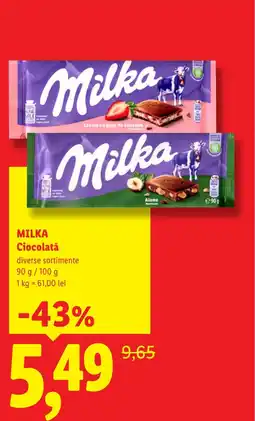 Lidl MILKA Ciocolată Ofertă