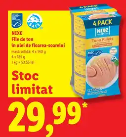 Lidl NIXE File de ton în ulei de floarea-soarelui Ofertă