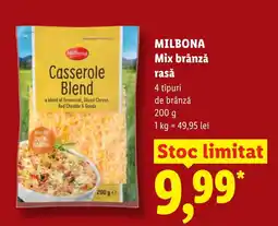 Lidl MILBONA Mix brânză rasă Ofertă