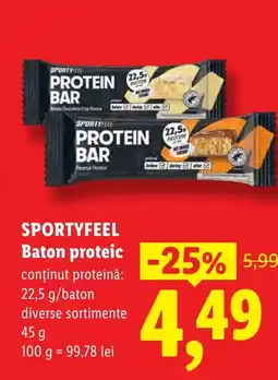 Lidl SPORTYFEEL Baton proteic Ofertă