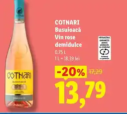 Lidl COTNARI Busuioacă Vin rose demidulce Ofertă