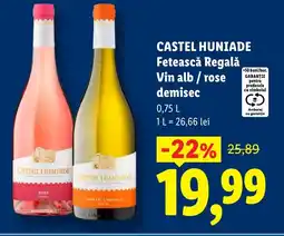 Lidl CASTEL HUNIADE Fetească Regală Vin alb/rose demisec Ofertă