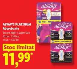 Lidl ALWAYS PLATINUM Absorbante Ofertă